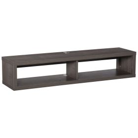 Floating TV Stand Wall Mounted Media Console Storage Shelf Dark Grey for Living Room Home Office