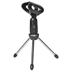 5 Core Mic Stand Adjustable Desktop Microphone Stands Tripod Portable Foldable Table Pedestal Para Microfono w Universal Mike Holder For Studio P
