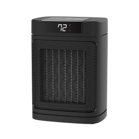 1500W Digital Ceramic Heater with ALCI Plug, Black