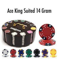 300 Ct - Custom - Ace King Suited 14 G - Wooden Carousel