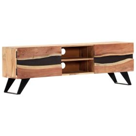 TV Stand Natural acacia Solid Acacia wood 55.1 in TV Stand