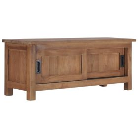 TV Cabinet Natural Teak Solid Teak Wood Medium Teak TV Cabinet