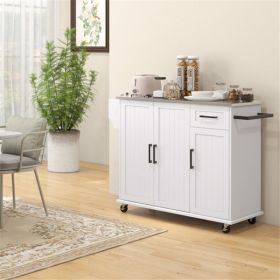 Kitchen Cart/Storage cabinet -White