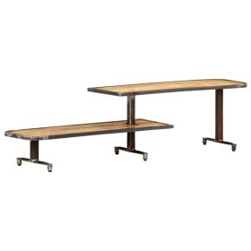 TV Cabinet Natural Wood Solid Mango Wood Large TV Cabinet