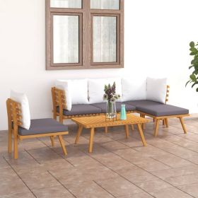 Garden Lounge Set Dark grey, white
