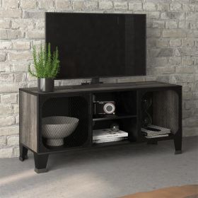 TV Cabinet Grey MDF 41.3 in TV Cabinet Rectangular Industrial