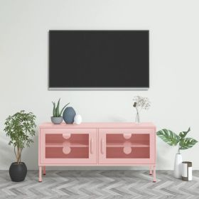 TV Stand Pink 41.3"x13.8"x19.7" Steel