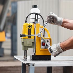 Magnetic Drill 1400W 2810 Lbf Mag Drill Press 1.6 In Boring Diameter 800 RPM (Option: Yellow)