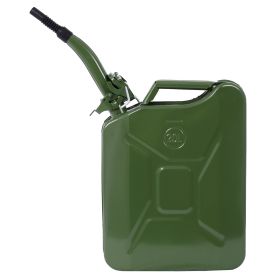 20 Liter  5 Gallon Jerry Fuel Can With Flexible Spout, Portable Jerry Cans Fuel Tank Steel Fuel Can, Fuels Gasoline Cars, Trucks, Equipment, GREE (Option: Green)