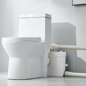 Macerator Pum 900W 48 GPM Flow 40 Ft Head Lift Pum For Toilet Basement Sink (Option: White)