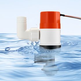 Livewell Pump For Boat 12V 800 GPH Livewell Aerator Pump Straight 2 Inlets (Option: Orange)