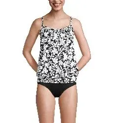 Women'sTummy HidingTop Swimsuit Adjustable Straps (Option: m)