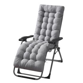 71x22in Plus Type Chaise Lounger Cushion Recliner Rocking Chair Sofa Mat Deck Chair Cushion for Outdoor Patio Garden (Type: Plus-Grey)
