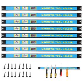 8PACK 18inch Heavy Duty Magnet Tool Bar,Magnetic Tool Holder,Magnetic Tool Holder Strip,for Workshop Garage (Option: black)