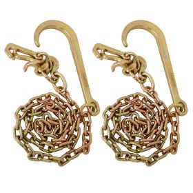 5 16 X6 Leg G70 15 Long Shank J Hook Tow Chain W RTJ Cluster Hook  Grab Hook   4700 Lbs WLL Heavy Duty Transport Truck Chain For Car Wrecker Reco (Option: Gold)